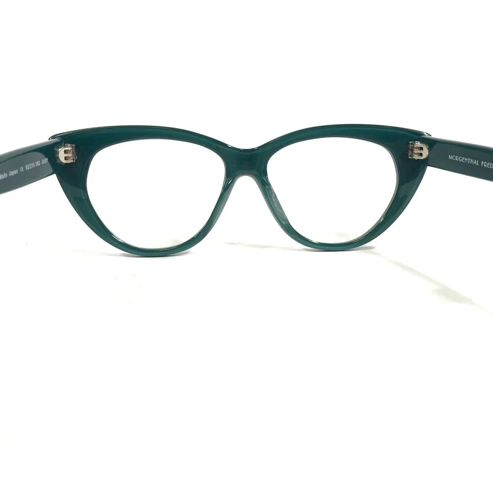Morgenthal Frederics Eyeglasses Frames 392 JUDY Green Tortoise Cat Eye 52-15-140